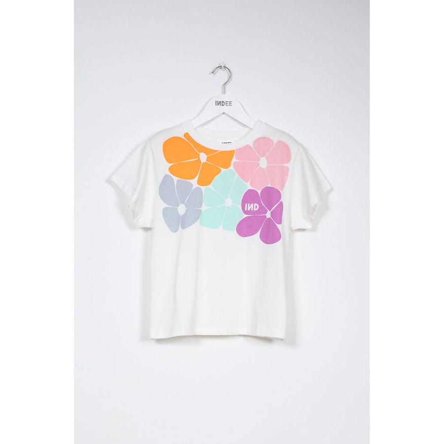 Indee Blue Flower Printed TS Tee