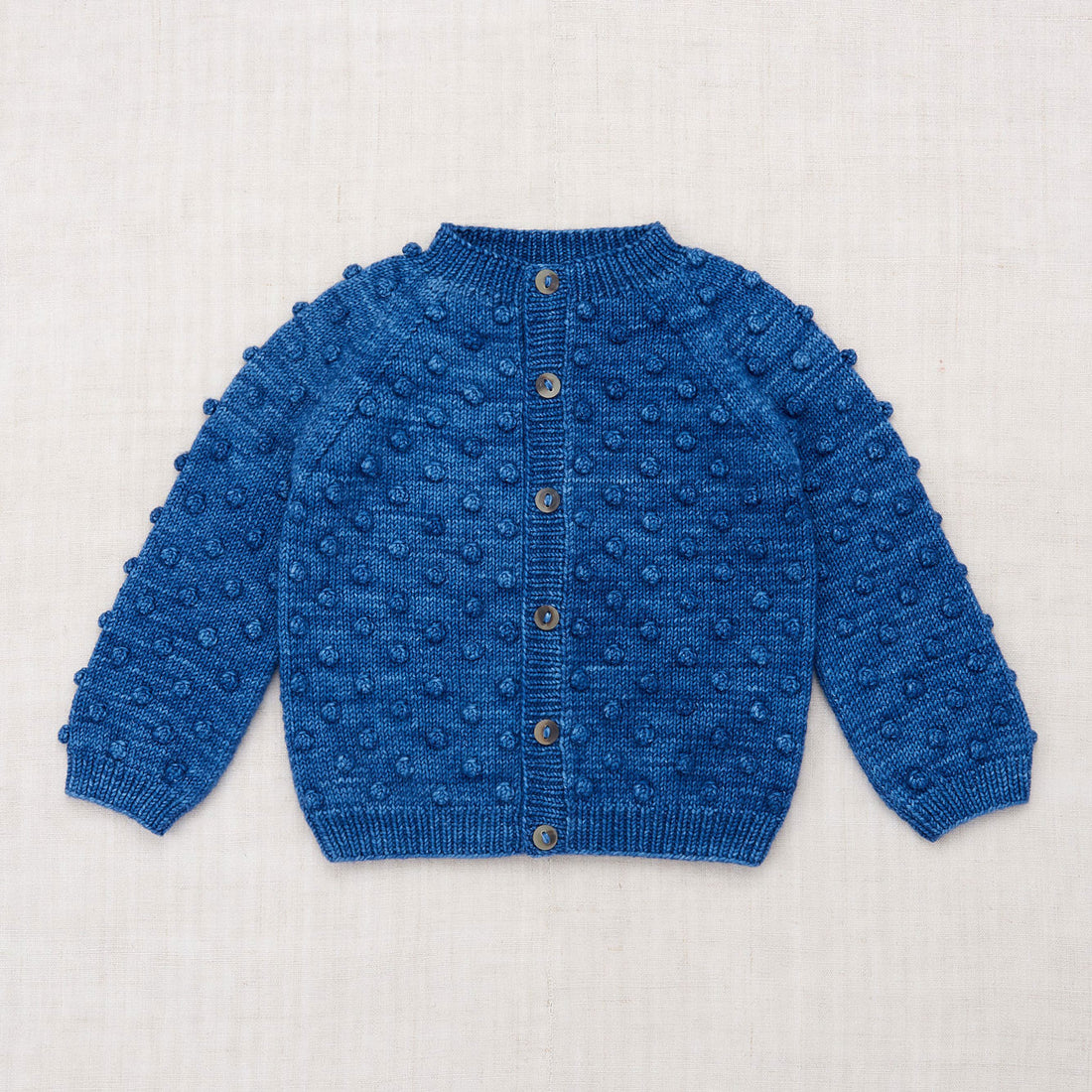 Misha and Puff Popcorn Cardigan - Blueberry