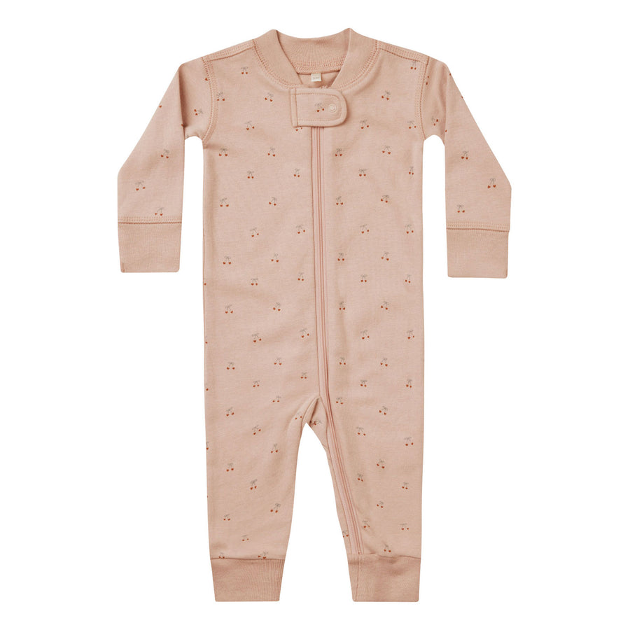 Quincy Mae Cherries Zip Long Sleeve Sleeper