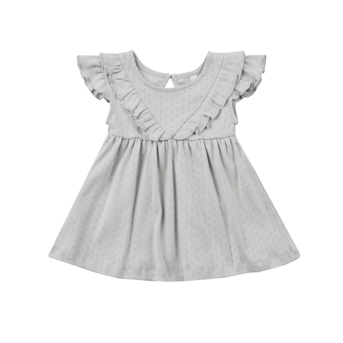 Quincy Mae Cloud Sleeveless Ruffle V Dress