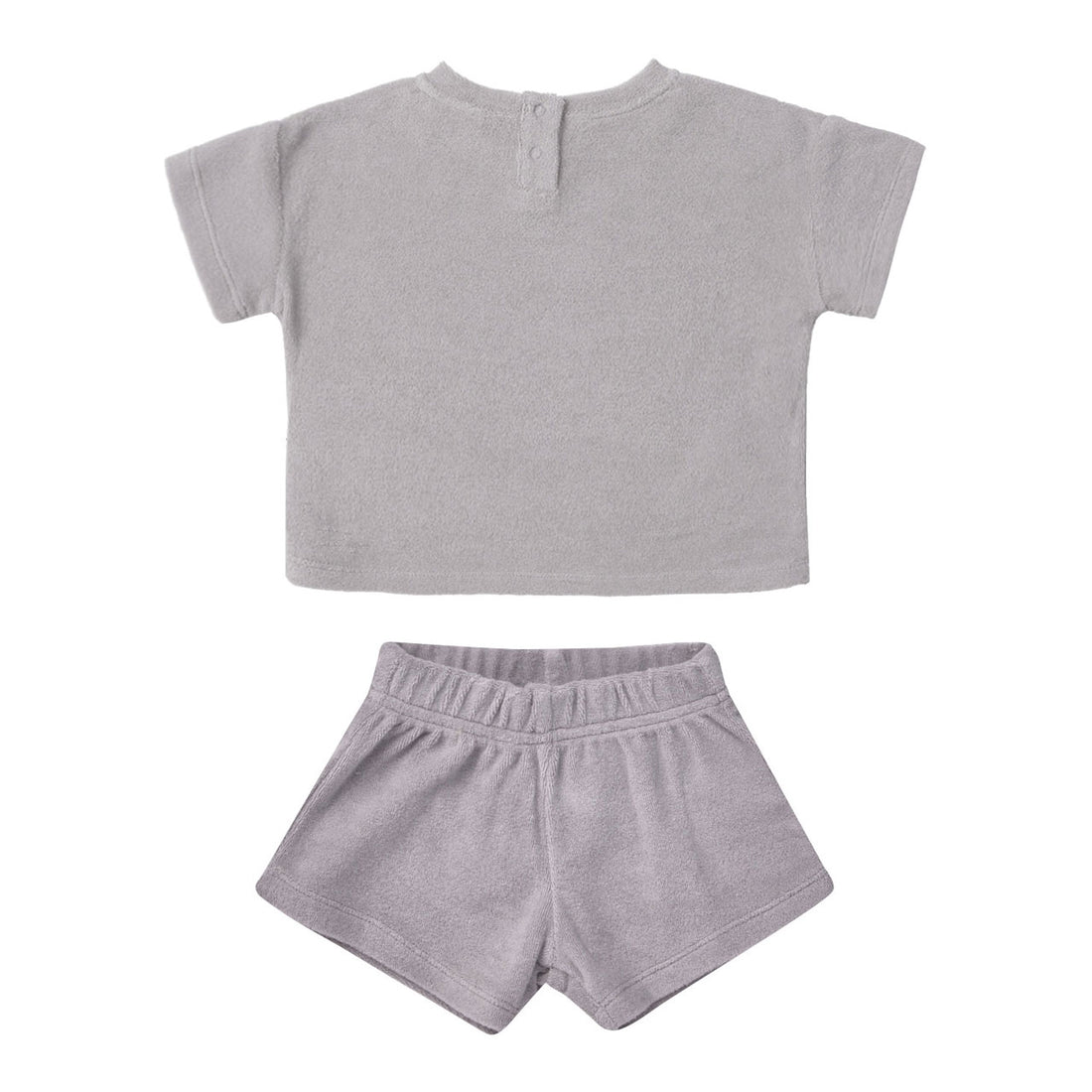 Quincy Mae Periwinkle Terry Tee + Shorts Set