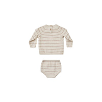 Quincy Mae Heathered Oat Stripe Bailey Knit Set