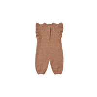 Quincy Mae Heathered Clay Mira Knit Romper