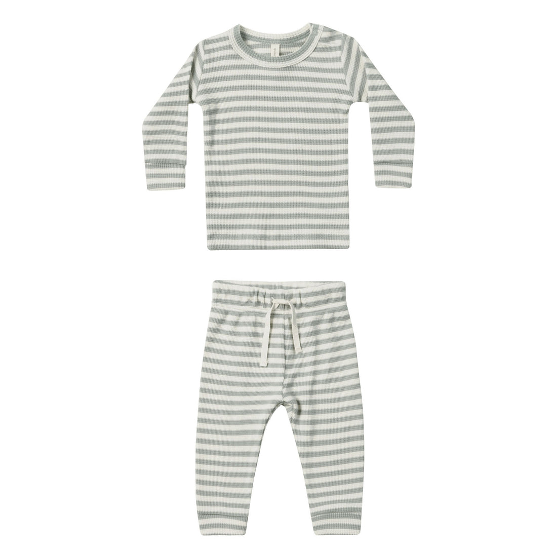 Quincy Mae Sky Stripe Waffle Top + Pant Set