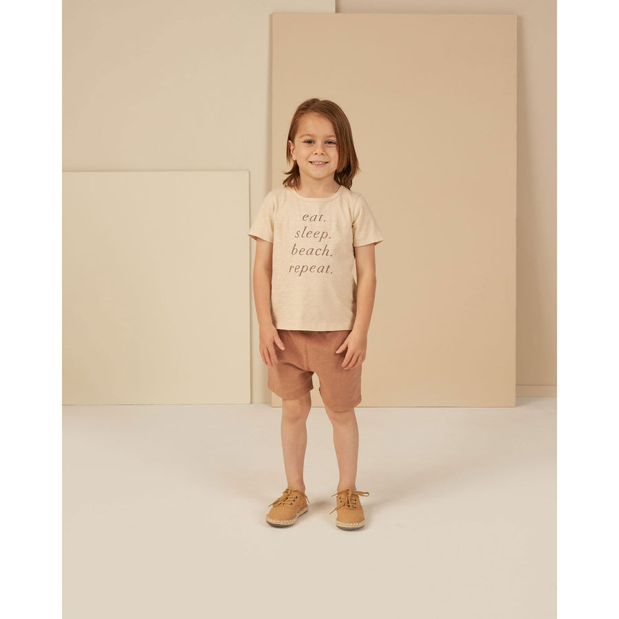 Rylee and Cru Ecru Basic Tee - Eat. Sleep. Beach. Repeat