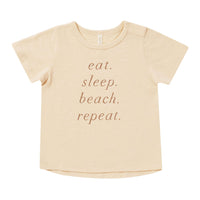 Rylee and Cru Ecru Basic Tee - Eat. Sleep. Beach. Repeat