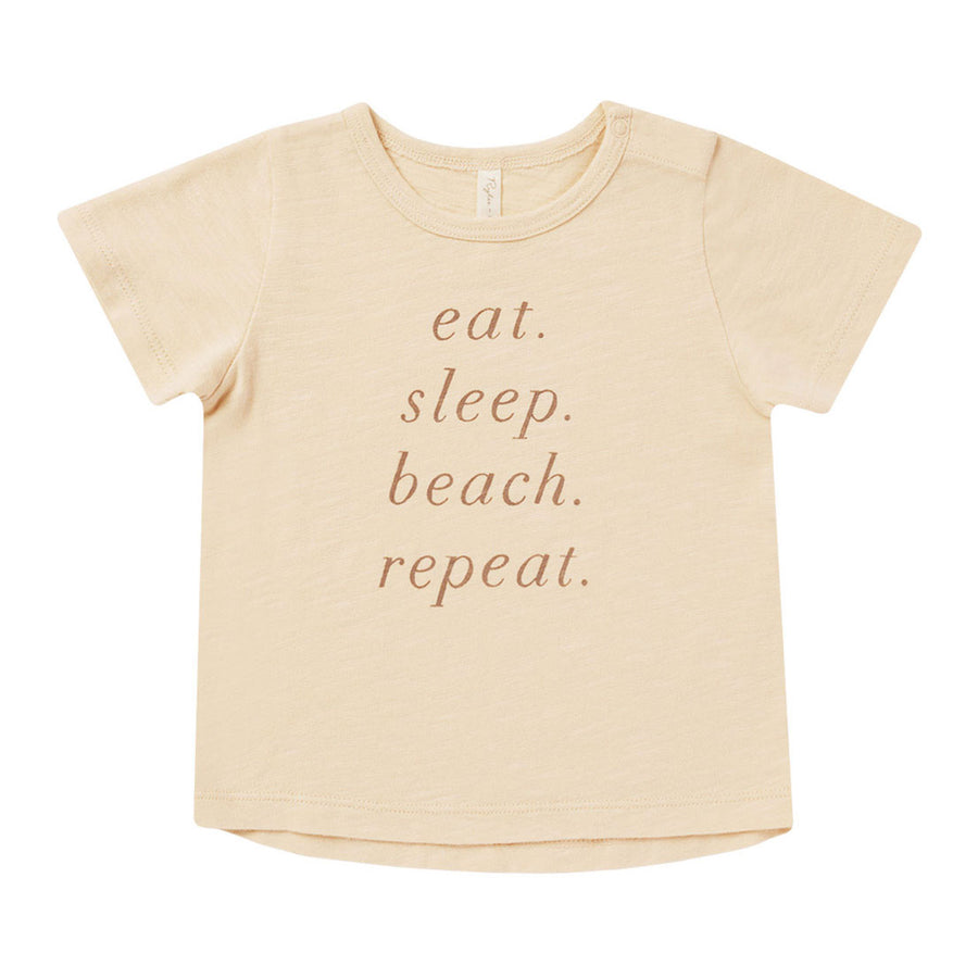 Rylee and Cru Ecru Basic Tee - Eat. Sleep. Beach. Repeat