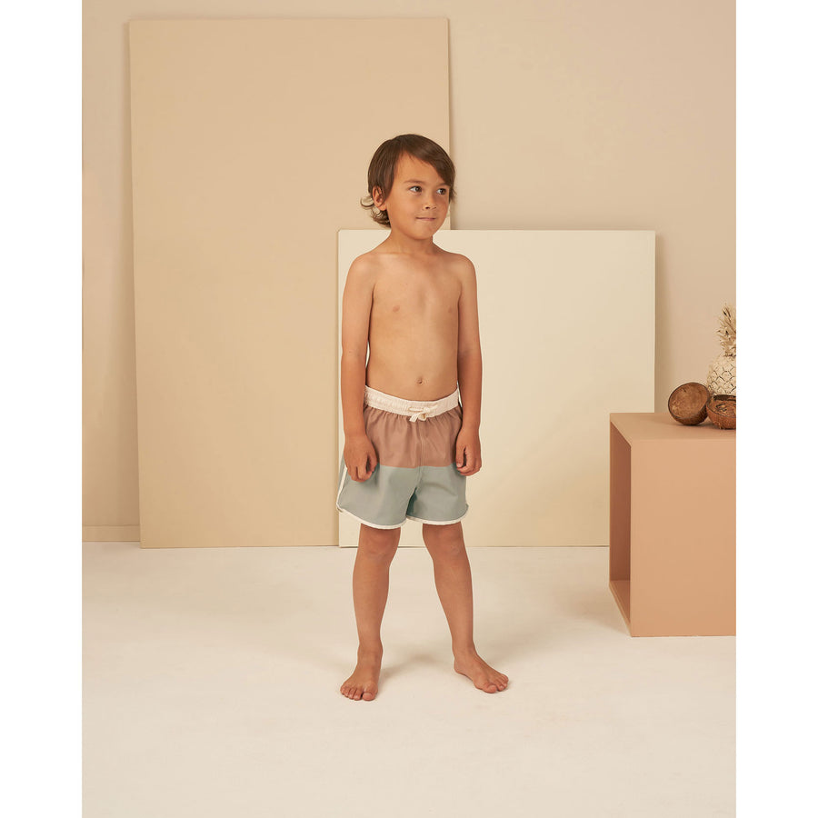 Rylee and Cru Color-Block Swim Trunk - Color Block