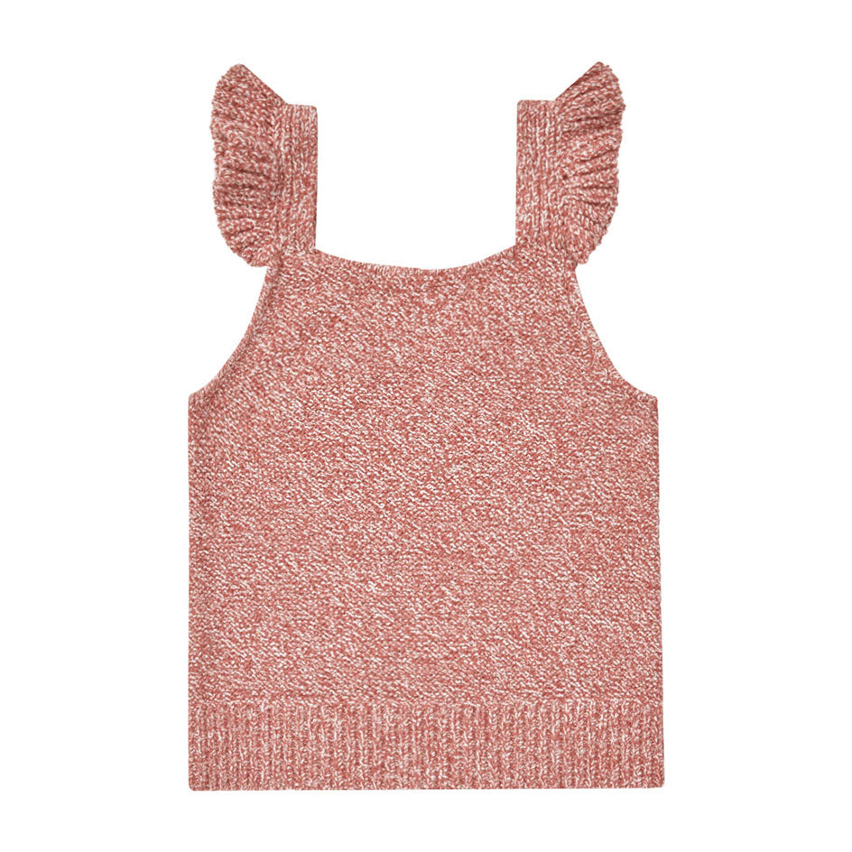 Rylee and Cru Heathered Strawberry Knit Tank