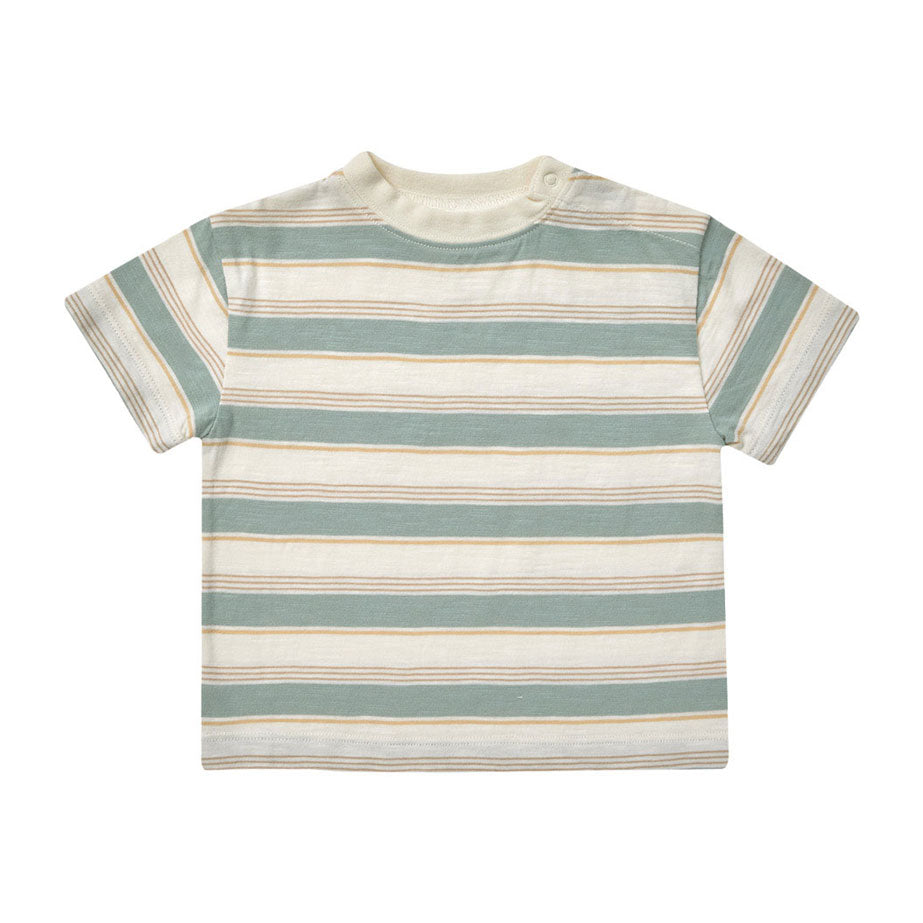 Rylee and Cru Aqua Stripe Relaxed Tee  Stripe