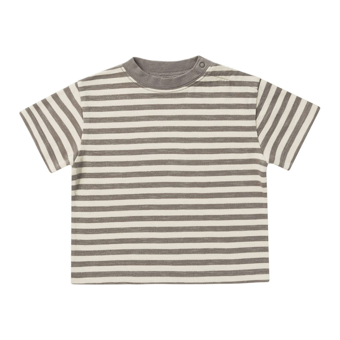 Rylee and Cru Charcoal Stripe Relaxed Tee