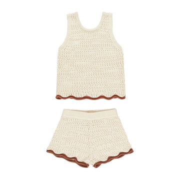  Natural Crochet Tank Set