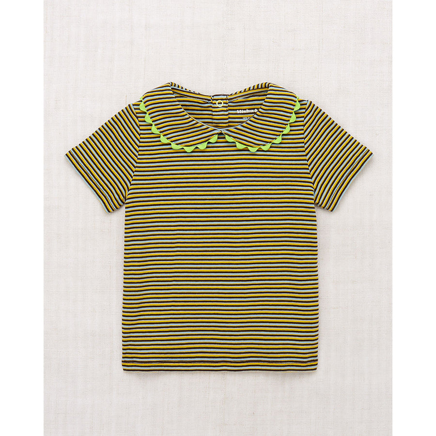 Misha and Puff Bark Stripe Jumbo Rickrack Collar Tee