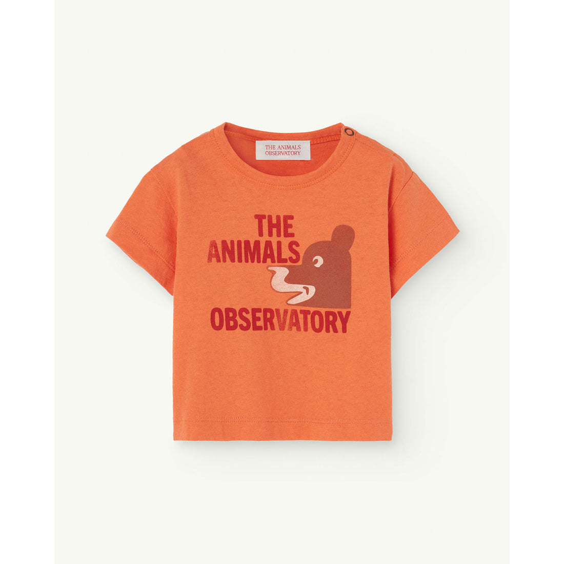 The Animals Observatory Orange Bear Rooster Baby T-Shirt