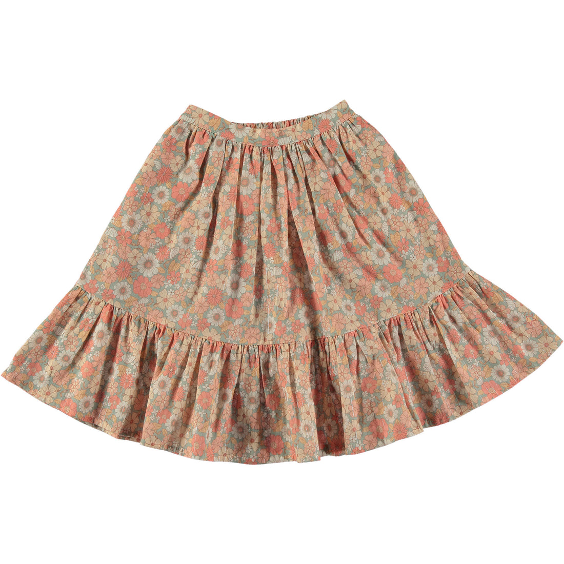 Tocoto Vintage Pink Lurex Flowers Skirt