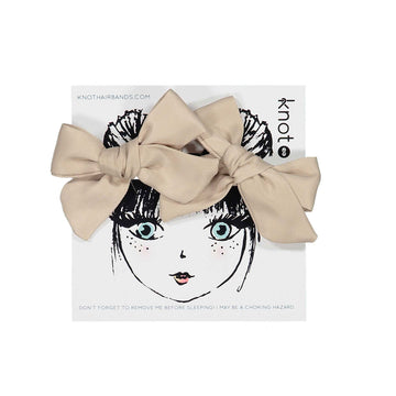  Taupe Sateen Bow Set