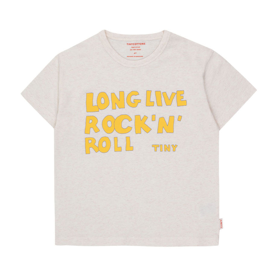 Tiny Cottons Light Cream Heather Rock�N�Roll Tee