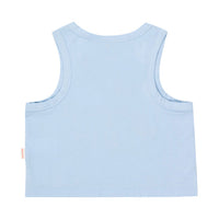 Tiny Cottons Blue-Grey Wonderland Cropped Tank Top