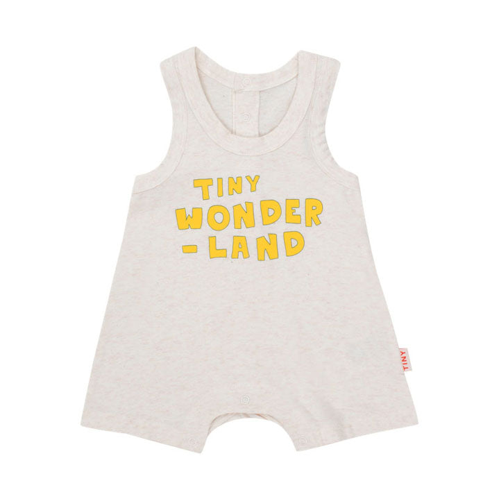 Tiny Cottons Light Cream Heather Tiny Wonderland One-Piece