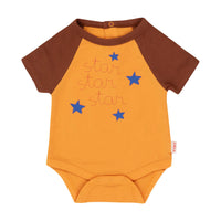 Tiny Cottons Orange/Dark Brown Star Body