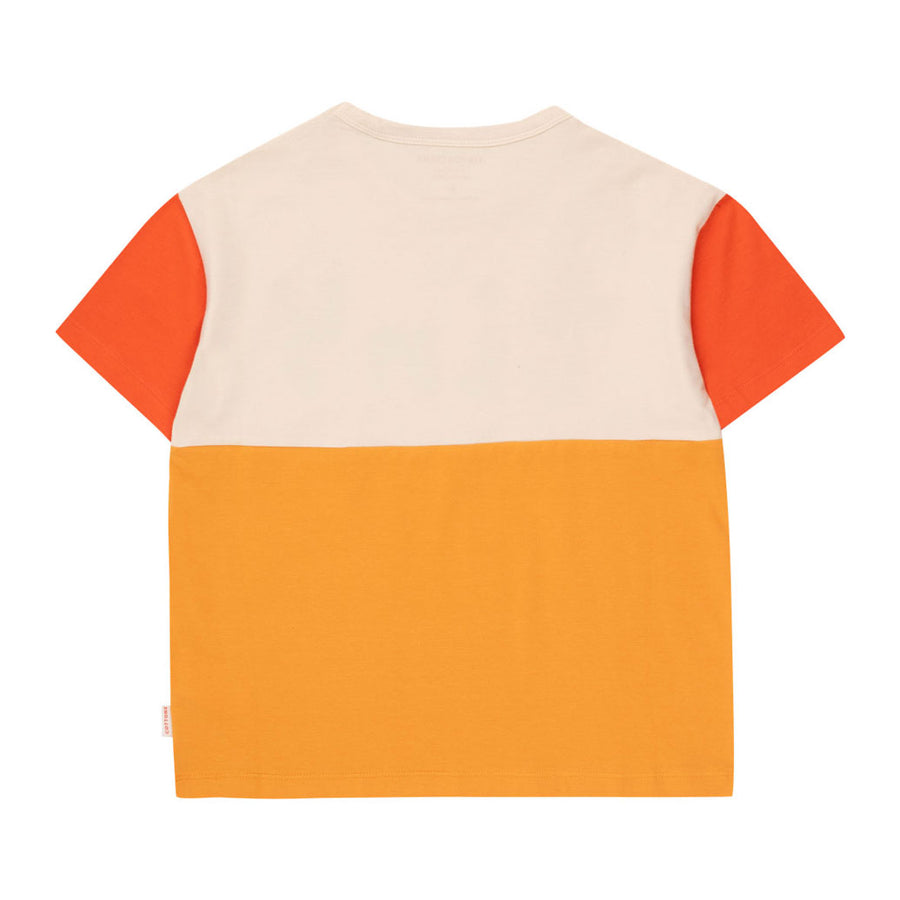 Tiny Cottons Light Cream/Orange Tiny Color Block Tee