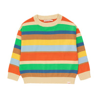 Tiny Cottons Orange Retro Stripes Sweater