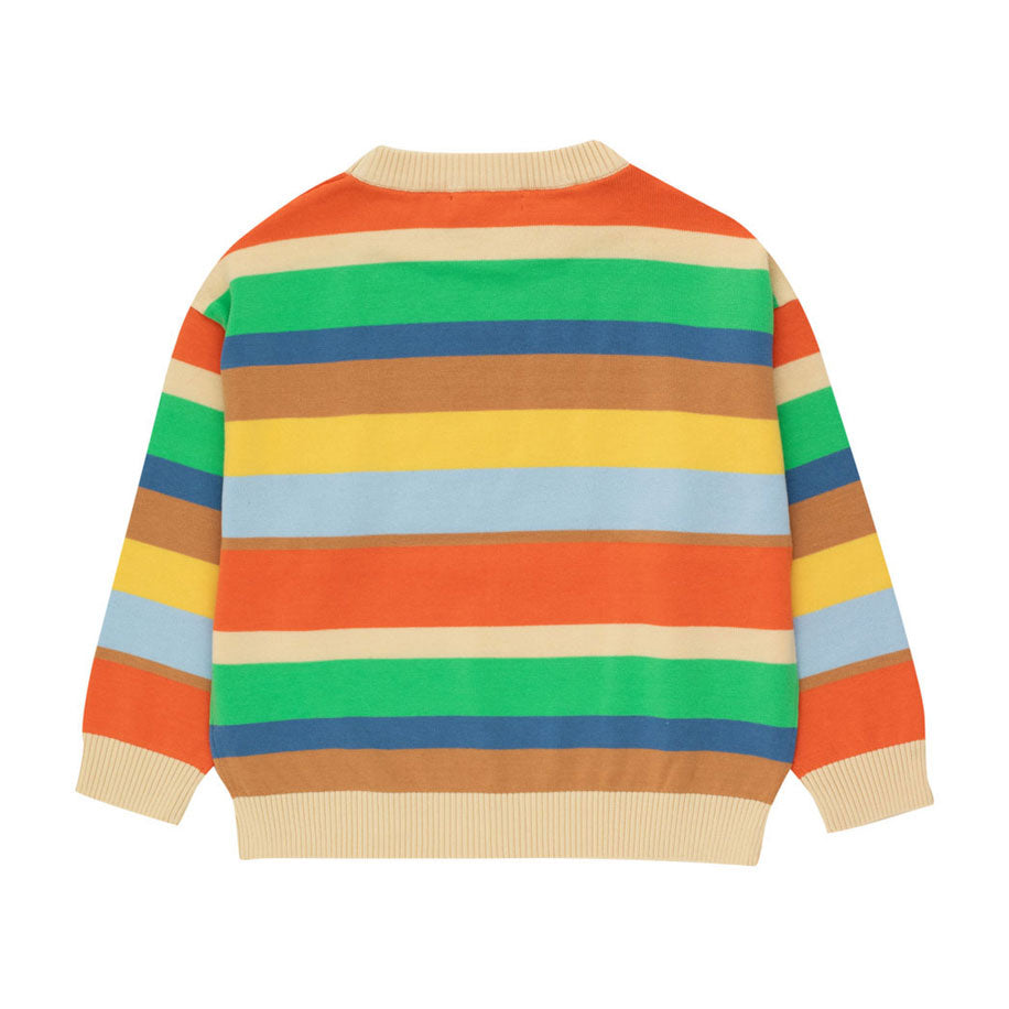 Tiny Cottons Orange Retro Stripes Sweater