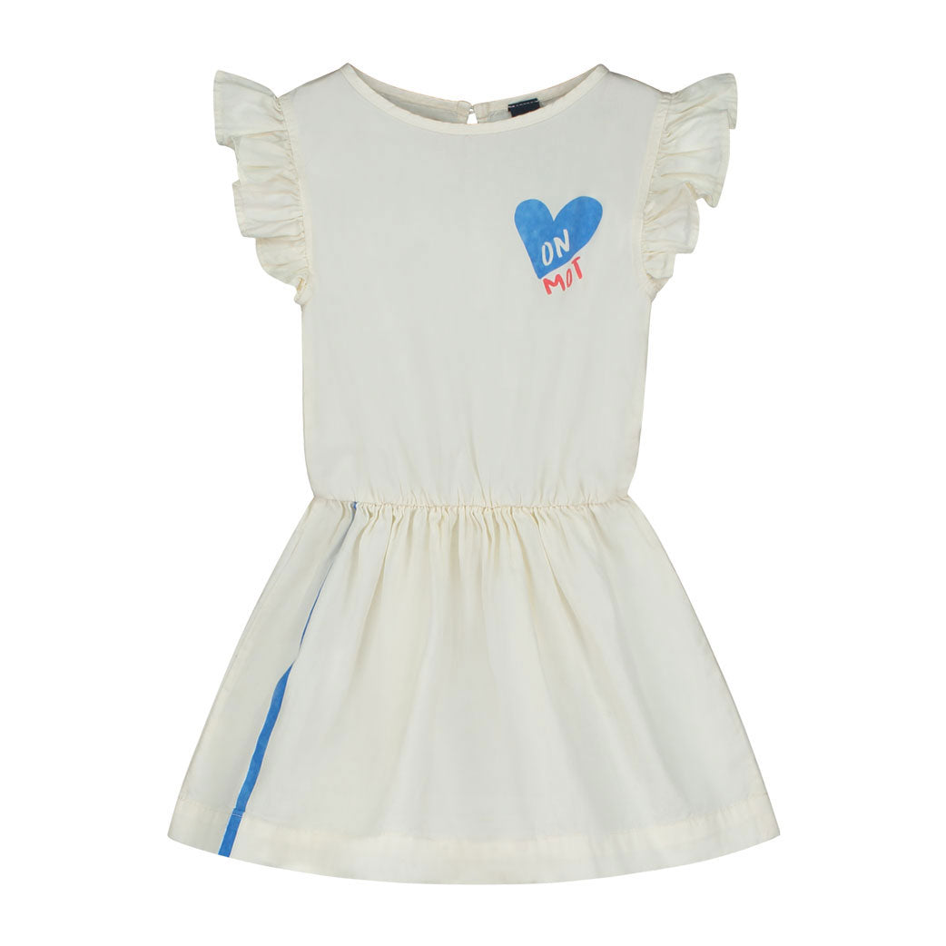 Bonmot Ivory Much Love Frill Sleeve Dress