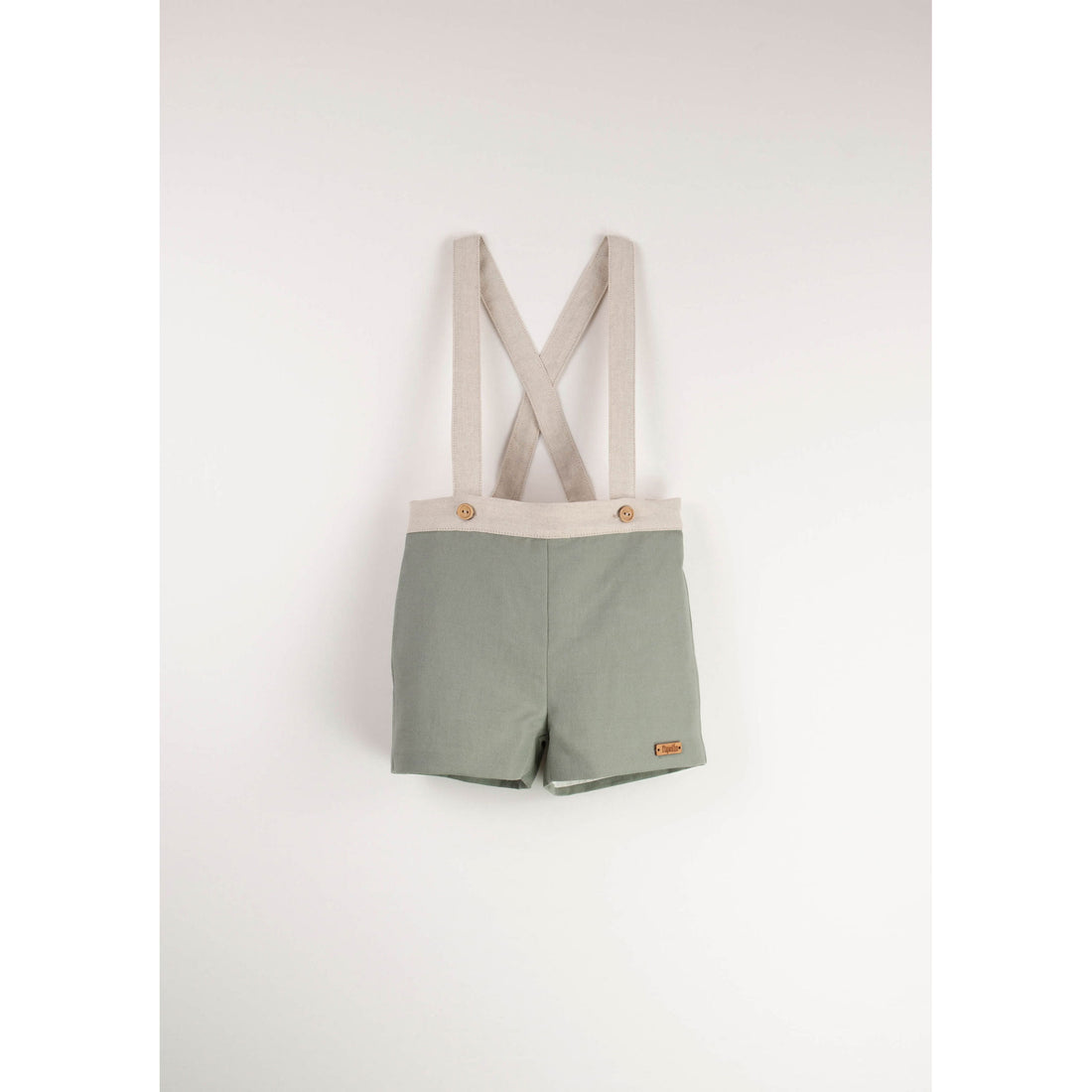 Popelin Green Strap Dungarees