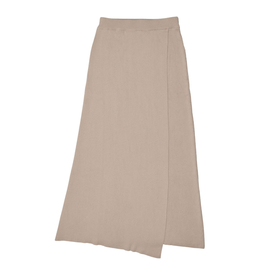 Coco Blanc Oatmeal Ribbed Wrap Skirt