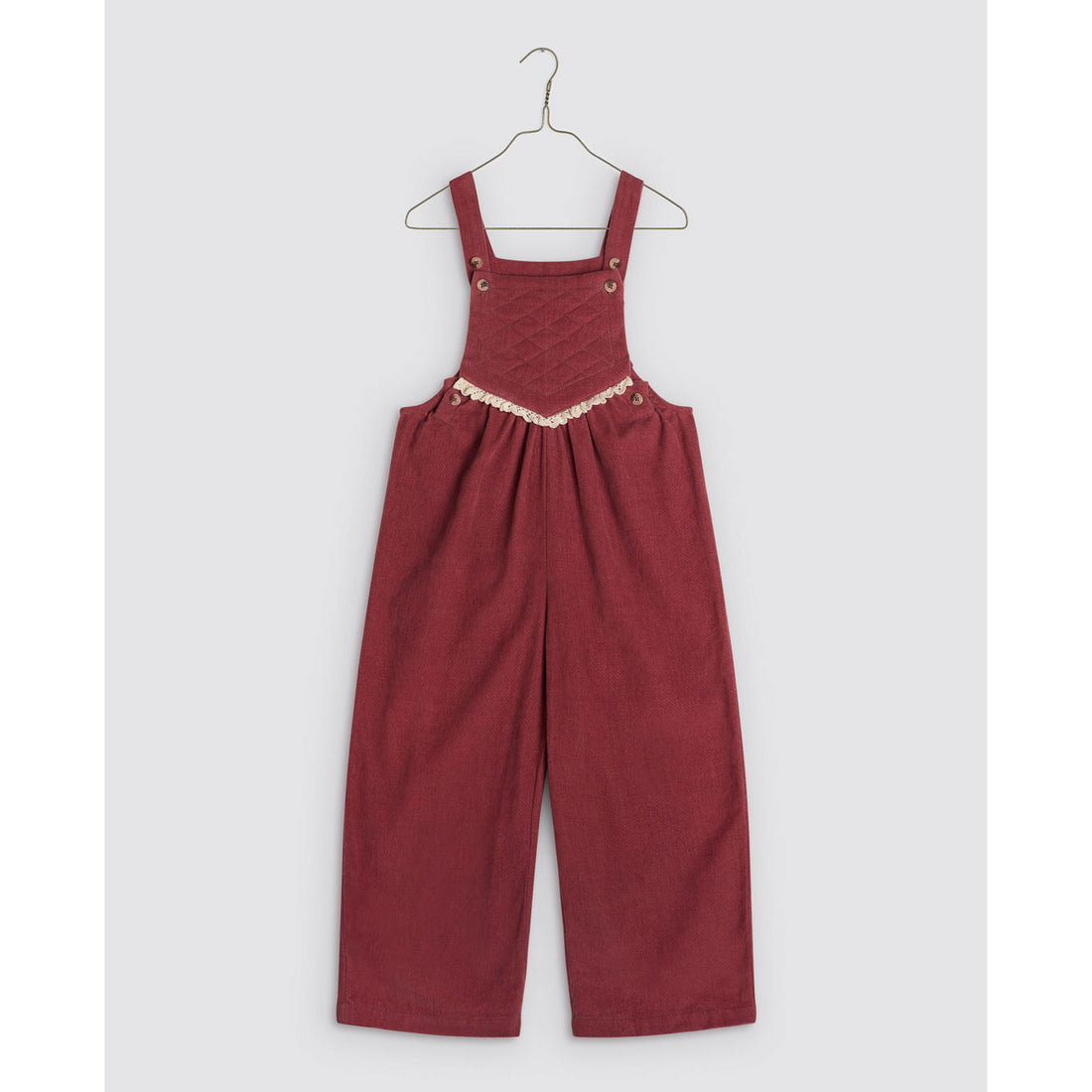 Little Cotton Clothes Apple Butter Velvet Veronica Dungarees