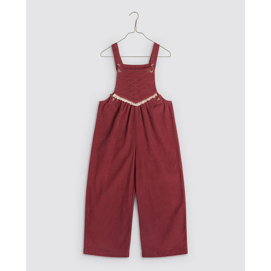 Little Cotton Clothes Apple Butter Velvet Veronica Dungarees