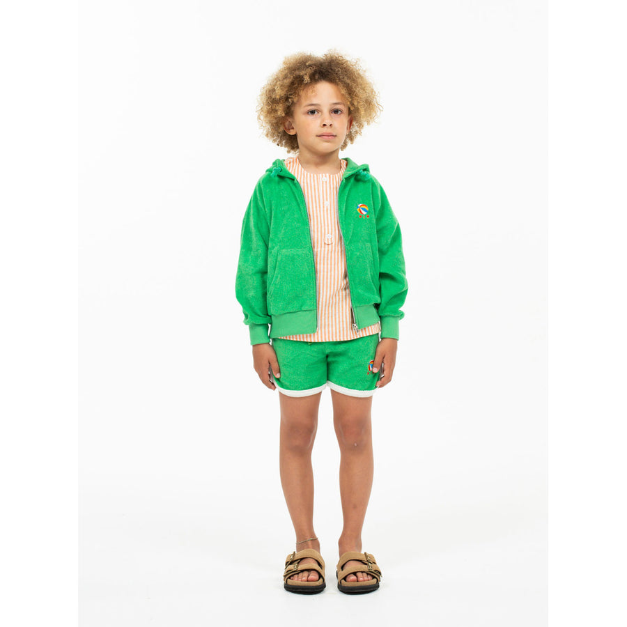 Wander and Wonder  Lime Terry Zip Up Hoodie