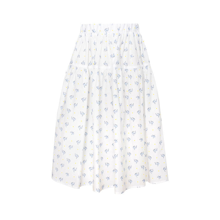 Paade Mode White Pearl Cotton Skirt