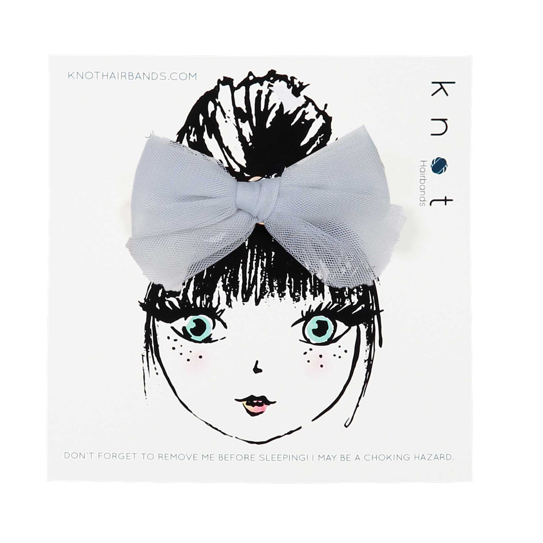 Knot Hairbands Blue Tulle Bow Clip