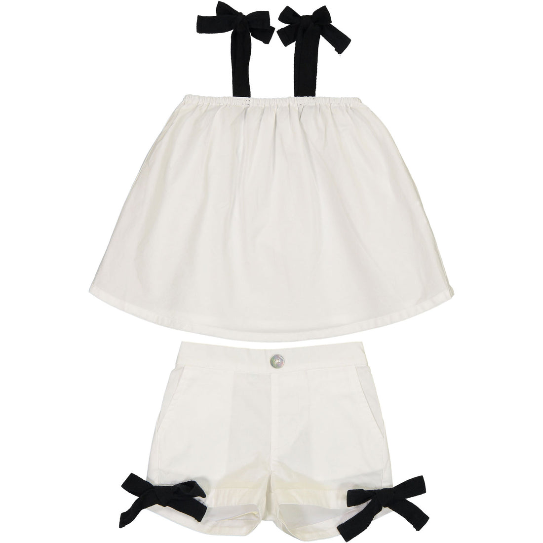 Coco Blanc White/Black Girls Two Piece Swing Set