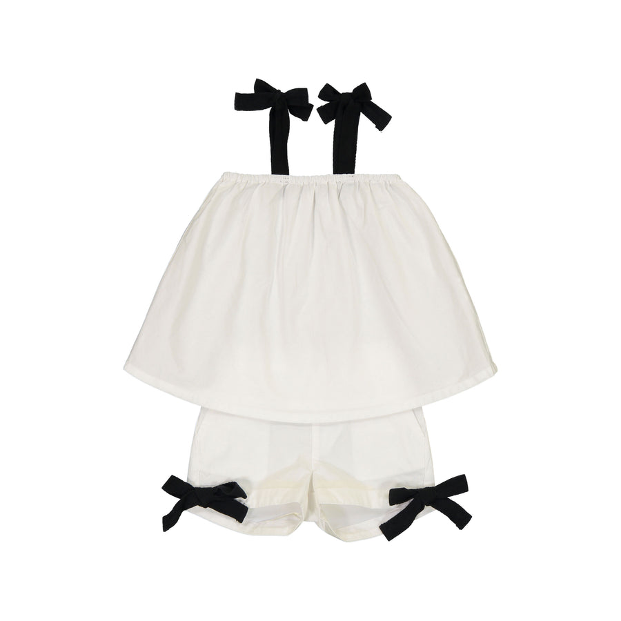 Coco Blanc White/Black Girls Two Piece Swing Set