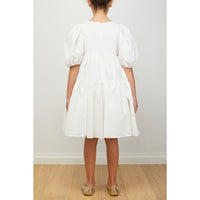 Petite Amalie White Ella Matelasse Dress