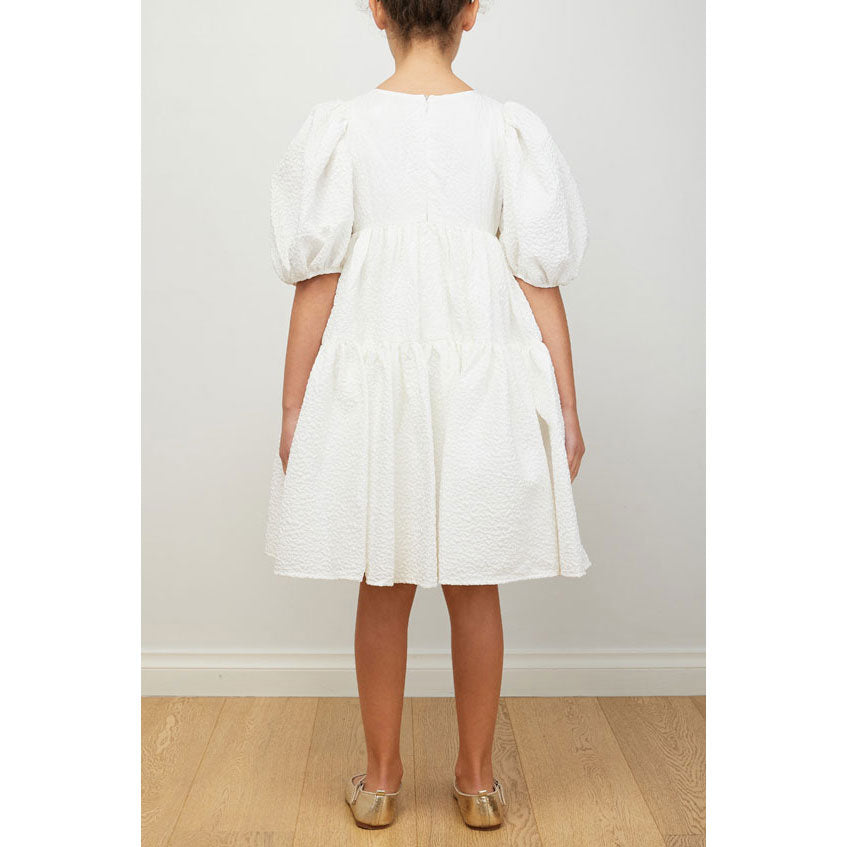 Petite Amalie White Ella Matelasse Dress – Ladida