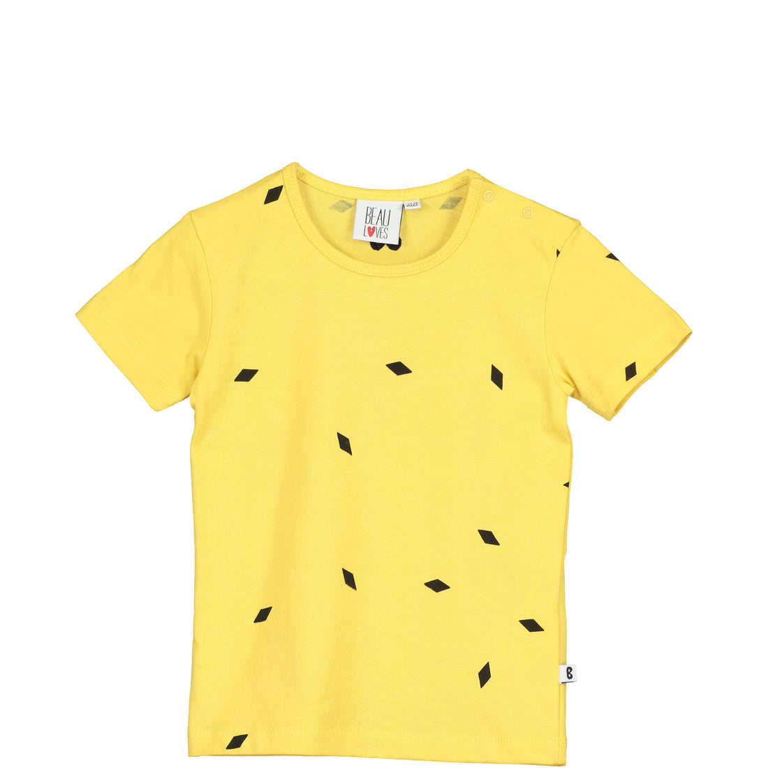 Beau Loves Yellow Small Diamonds Baby Tee