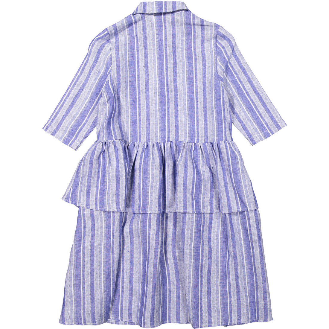 Ava and Lu Chambray Stripe Peplum Shirtdress