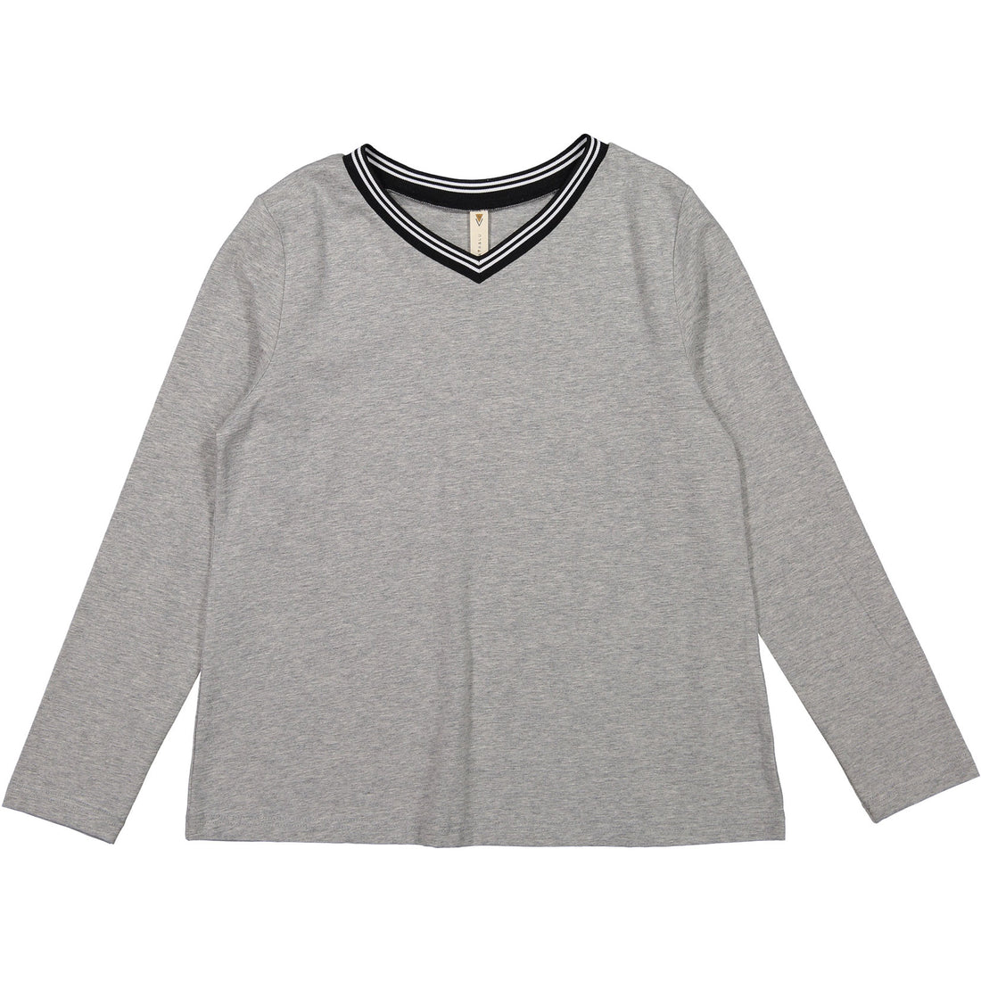 Ava and Lu Grey V-neck Sporty Tee