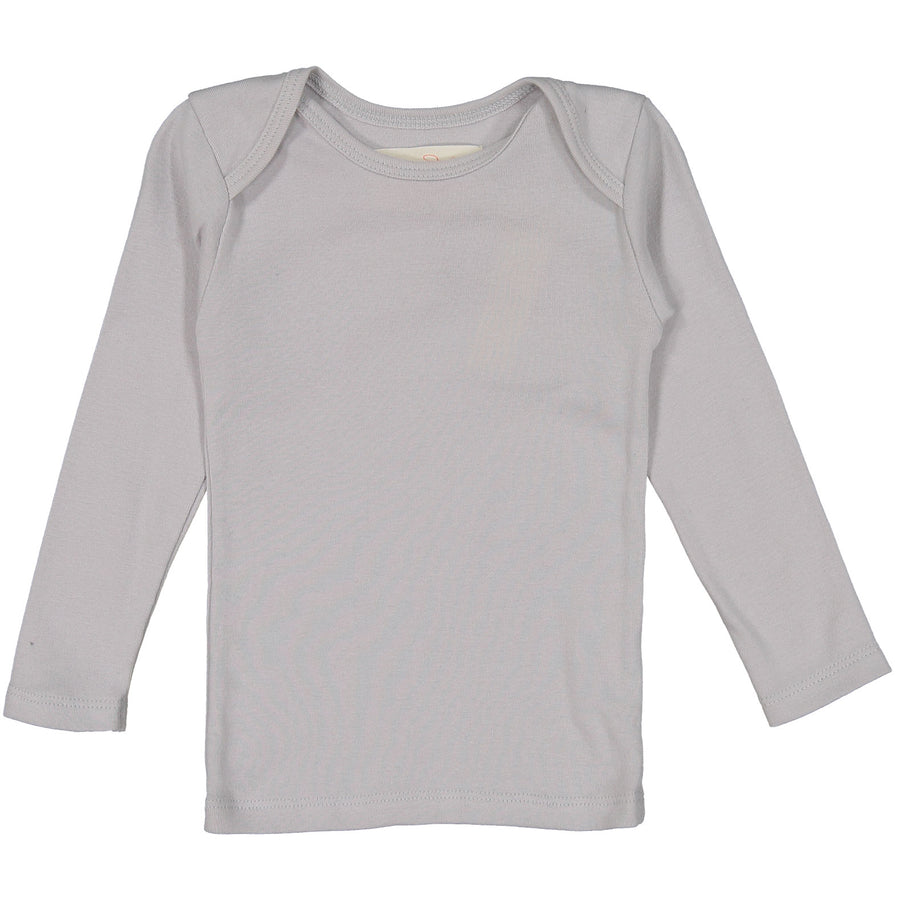 Flora and Henri Grey Rib Baby Lap Tee