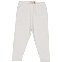 Bonpoint Cream/Silver Dot Legging Set