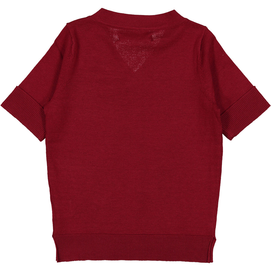 Coco Blanc Red V-neck Sweater