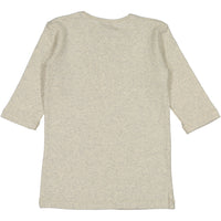 Coco Blanc Oatmeal Ribbed 3/4 Criss Cross Tee