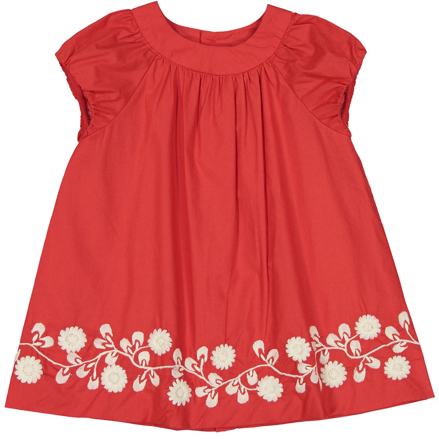 Bonpoint Red Embroidered Baby Dress