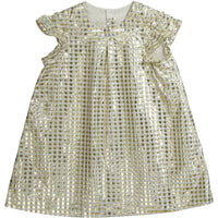 Bonpoint Gold Jacquard Baby Dress