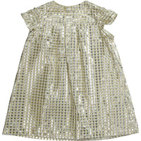 Bonpoint Gold Jacquard Baby Dress