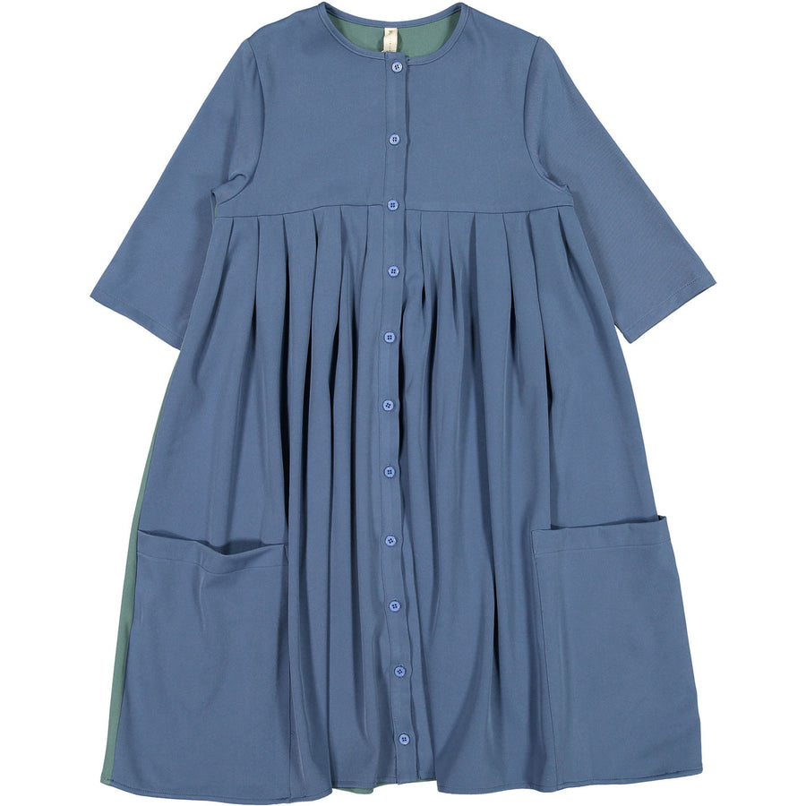 Ava and Lu Blue/Green Pocket Dress